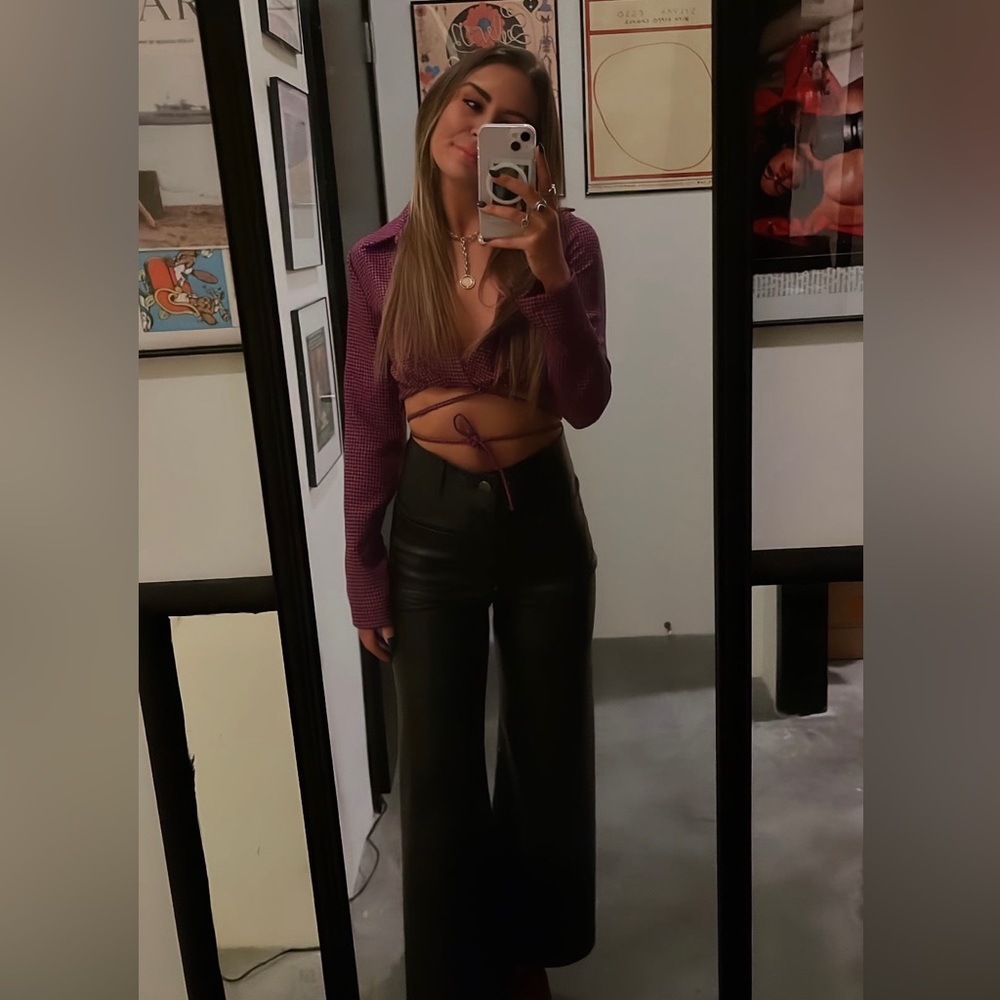 ZARA long sleeved tie crop